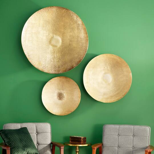 Gold Metal Eclectic Wall Decor Set